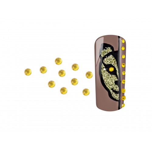 Rhinestones Round Gold